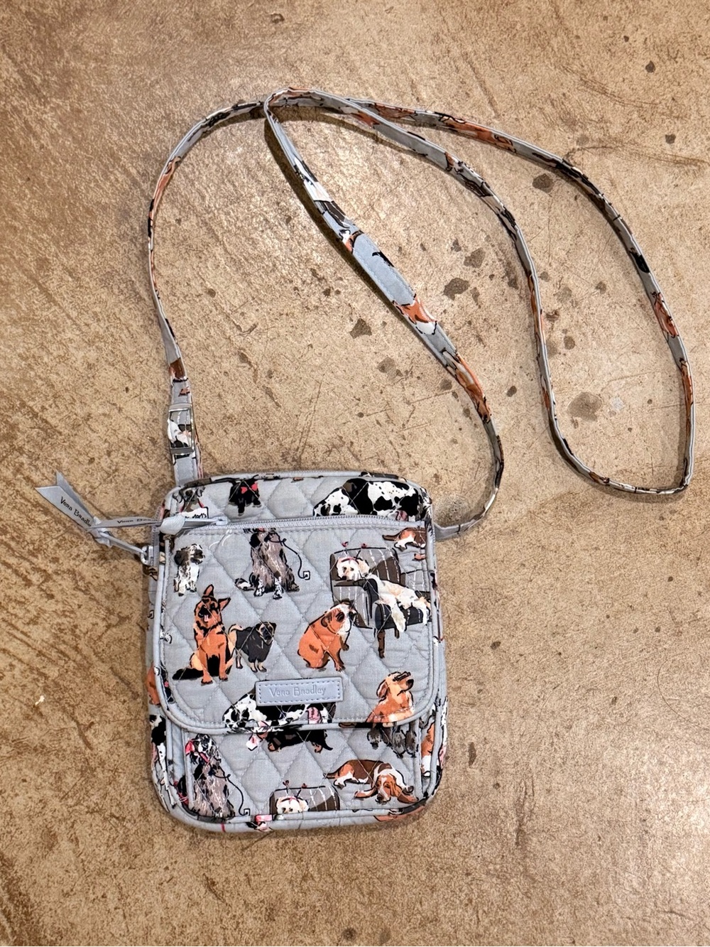 VERA BRADLEY RFID MINI HIPSTER CROSSBODY DOG SHOW